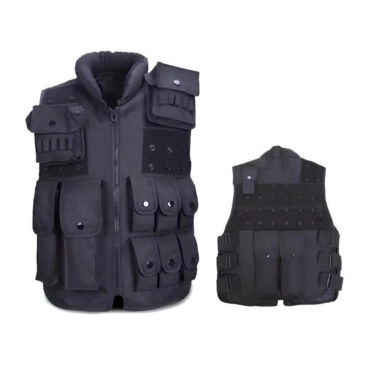 Kamizelka taktyczna, wojskowa czarna policja SWAT kamizelka ochronna militarna