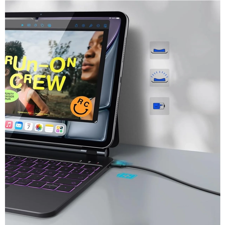 Etui z klawiaturą Earto M01-A11-BK-DE-B , do iPad Pro 11 M4 2024, czarne
