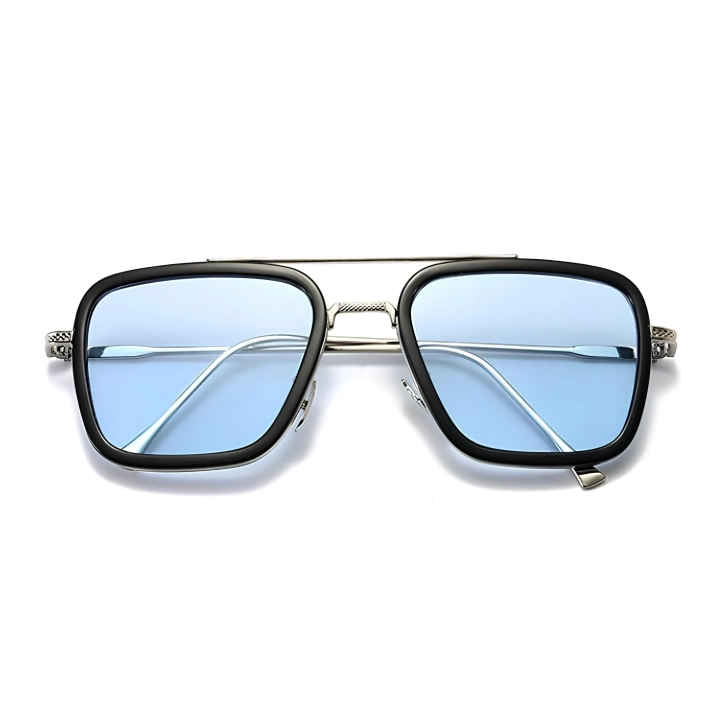 Okulary przeciwsłoneczne Tony Stark Iron Man stylowe okulary inspirowane filmami Marvel, z filtrem UV i metalową oprawką