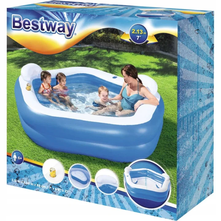Basen dmuchany okrągły Bestway 213 x 206 cm