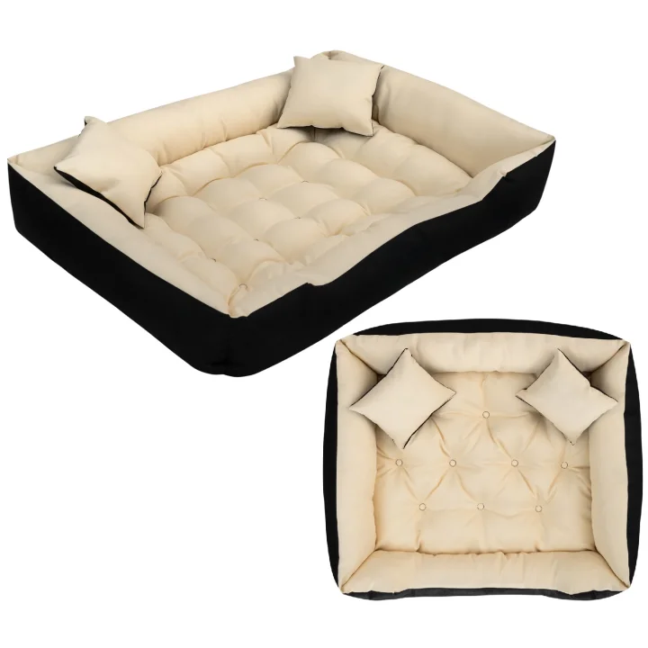 Legowisko dla psa kojec ECCO 75x65 cm wodoodporne beżowe