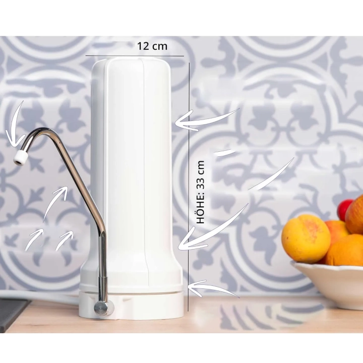 Filtr do wody kuchenny Countertop Simply mikrofiltracja usuwa bakterie i metale ciężkie