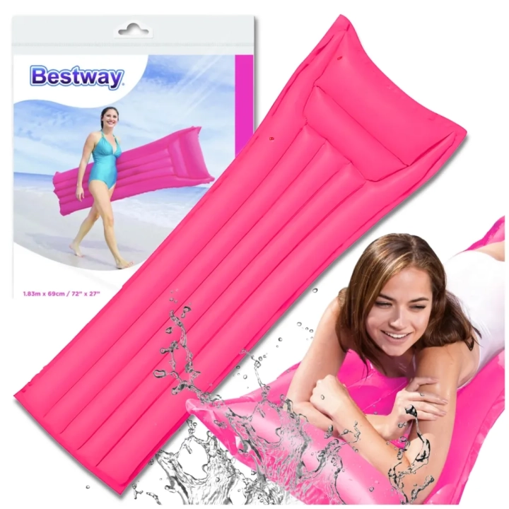 BESTWAY WYGODNY DMUCHANY NADMUCHIWANY MATERAC DO WODY PŁYWANIA 183 X 69 CM