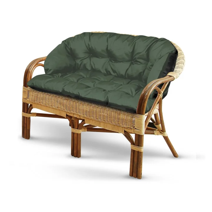 Zestaw ogrodowy 2x122x40cm + 190x40cm na krzesło kanapę huśtawkę meble rattanowe wodoodporny zielony