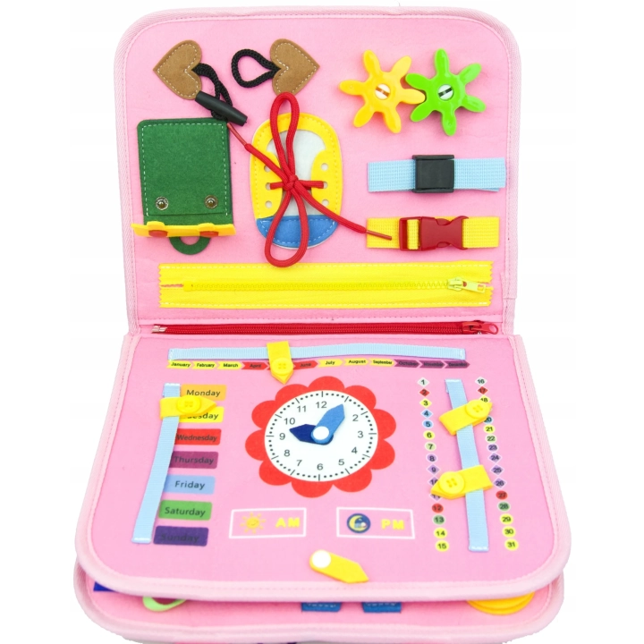 TABLICA SENSORYCZNA SYRENKA MONTESSORI MANIPULACYJNA KSIĄŻKA 3D