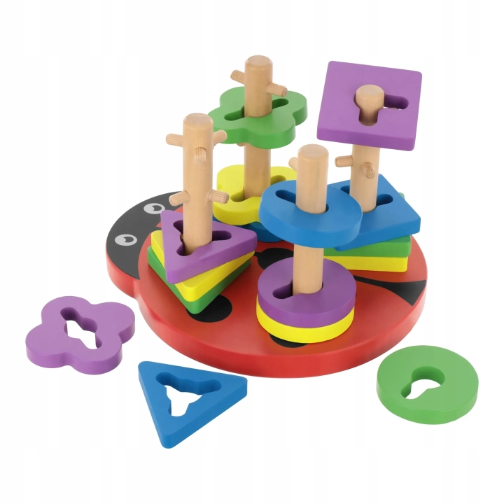 BIEDRONKA DREWNIANA UKŁADANKA MONTESSORI SORTER