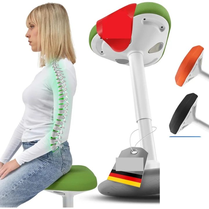 Hoker biurowy EZSIDE ergonomiczny regulowany zielony POWYSTAWOWY