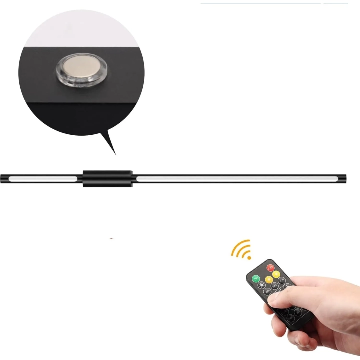 Bezprzewodowe lampy LED z pilotem 5W 6000 mAh 60 cm czarne 2 szt POWYSTAWOWE