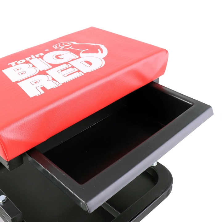 Taboret Warsztatowy Krzesełko Warsztatowe Szuflada Koła łożyskowane Big Red