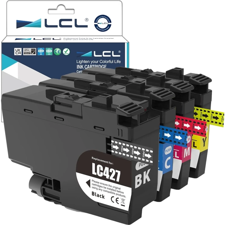 Zamiennik tuszu LCL LC-427, ŻÓŁTY i MAGENTA do Brother, 2 szt, NIE ZESTAW