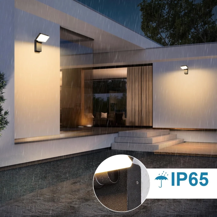 Lampa zewnętrzna LED Kingwen 40 W 3000 K IP65 czarna obracana 360° składana