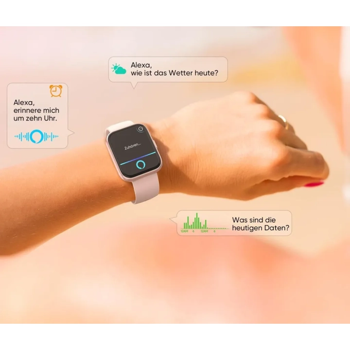 Smartwatch Fitpolo ID208Plus, ekranem 1,8'' IP68, ponad 110 trybów, różowy