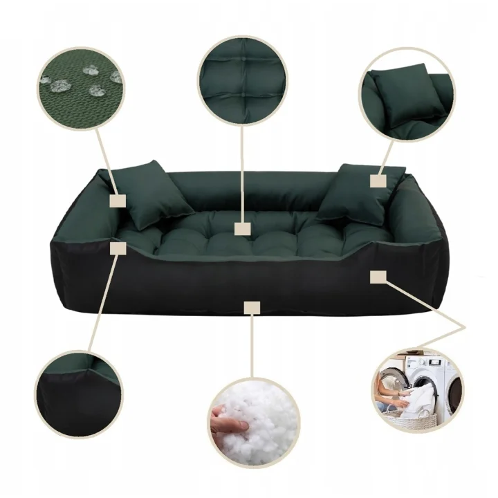 Legowisko dla psa kojec ECCO 115x95 cm wodoodporne zielone