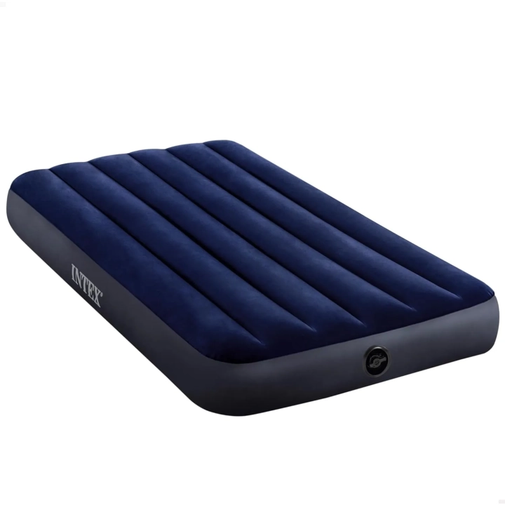 Materac dmuchany Intex Classic Downy Twin Dura Beam 191×99×25cm niebieski
