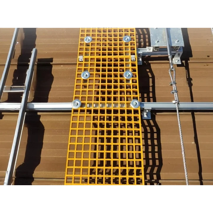 Stopnie schodowe przemysłowe z kraty FRP 270×1200×38mm odporne na korozję