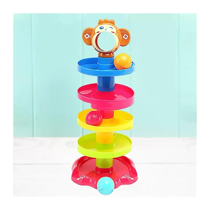 ZJEŻDZALNIA EDUKACYJNA WIEŻA Z PIŁECZKAMI GRZECHOTKA MAŁPKA