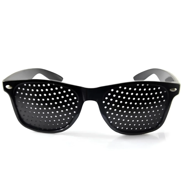 Okulary ajurwedyjskie do poprawy wzroku Pinhole czarne okulary treningowe do oczu