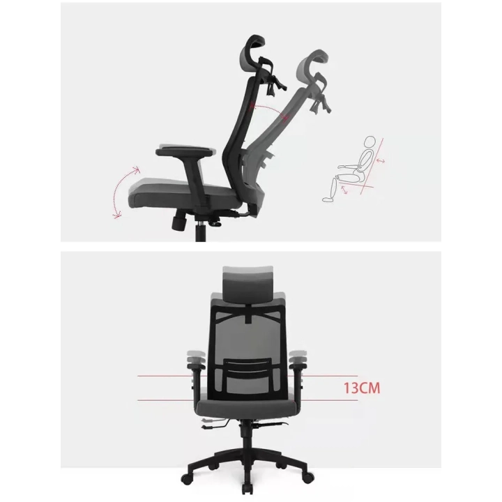 Ergonomiczne krzesło biurowe G31 LB31HB, obrotowe, z siatką, dla studentów