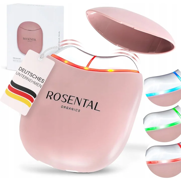 Masażer twarzy Rosental EMS Gua Sha do każdego rodzaju skóry, terapia LED