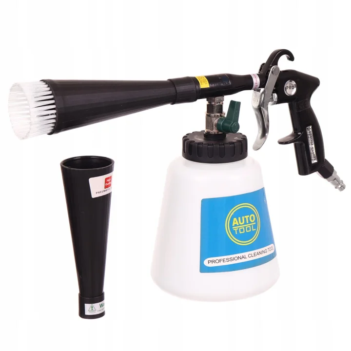 Pistolet prania tapicerki samochodowej metalowa dysza wirująca+2 zewnętrzne