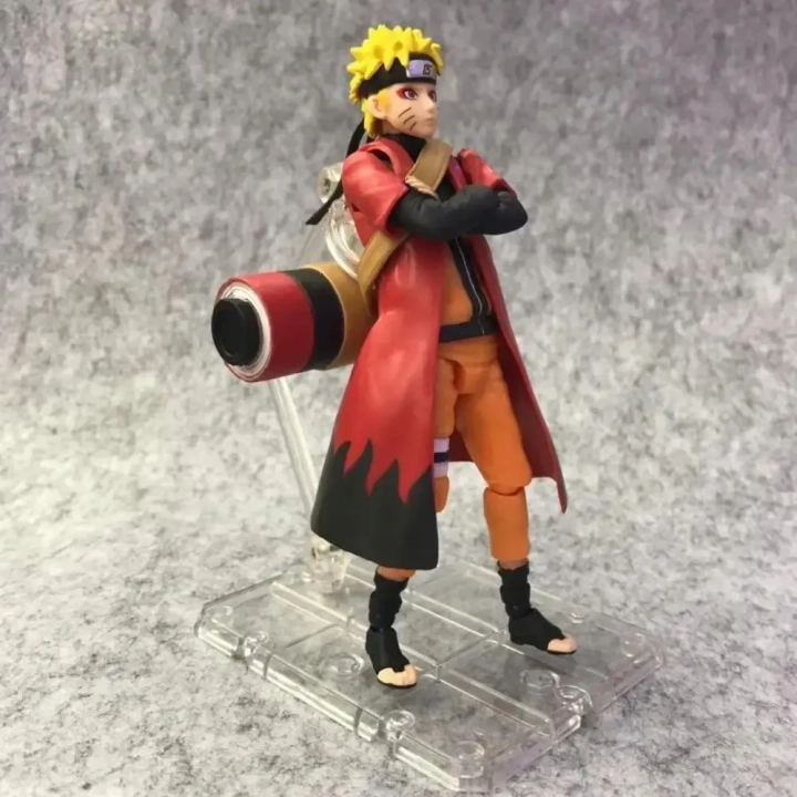 Figurka Naruto Uzumaki z zabezpieczeniem 15 cm kolekcjonerska postać z anime Naruto z podstawą i detalicznym wykonaniem