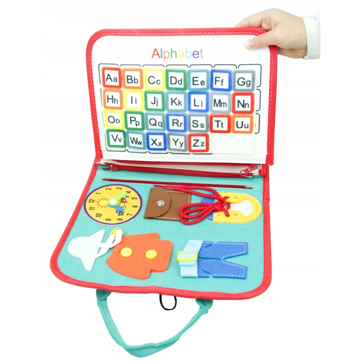 TABLICA SENSORYCZNA KOSMOS MONTESSORI MANIPULACYJNA UNIWERSALNA KSIĄŻKA 3D