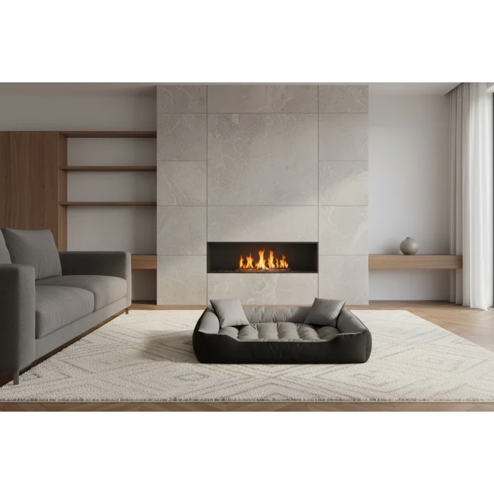 Legowisko dla psa kojec ECCO 55x45 cm wodoodporne szare