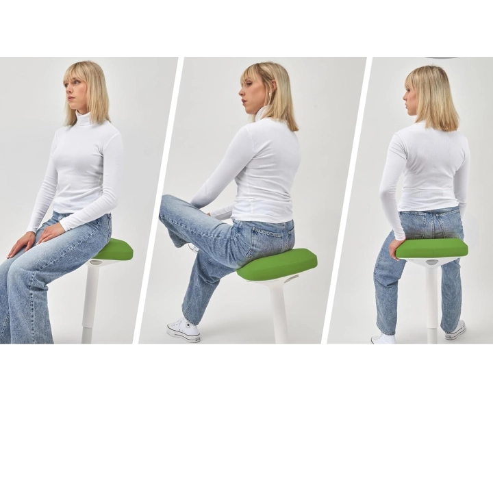 Hoker biurowy EZSIDE ergonomiczny regulowany zielony POWYSTAWOWY