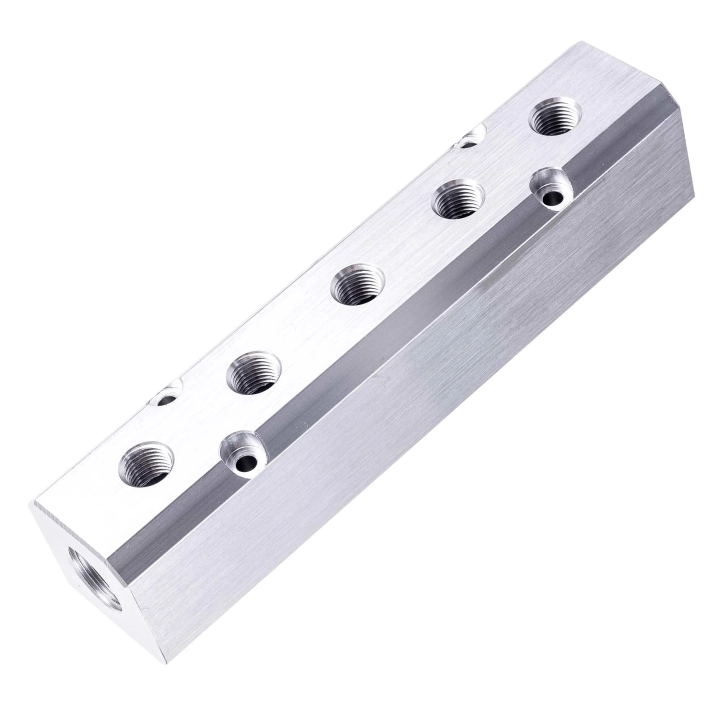 Listwa Rozdzielacz Pneumatyczny 5x 1/4" 2x 1/2" Alu Kompresora Sprężarki
