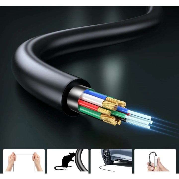 Kabel HDMI FeizLink 4K 1m światłowodowy szybki 18Gbps HDMI2.0 HDR10 ARC