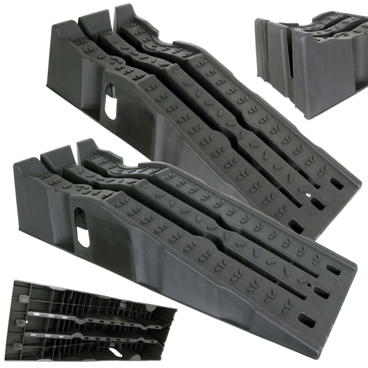 Szerokie Najazdy Samochodowe Rampy 2 szt. Wytrzymałość 8T Wysokość 220mm