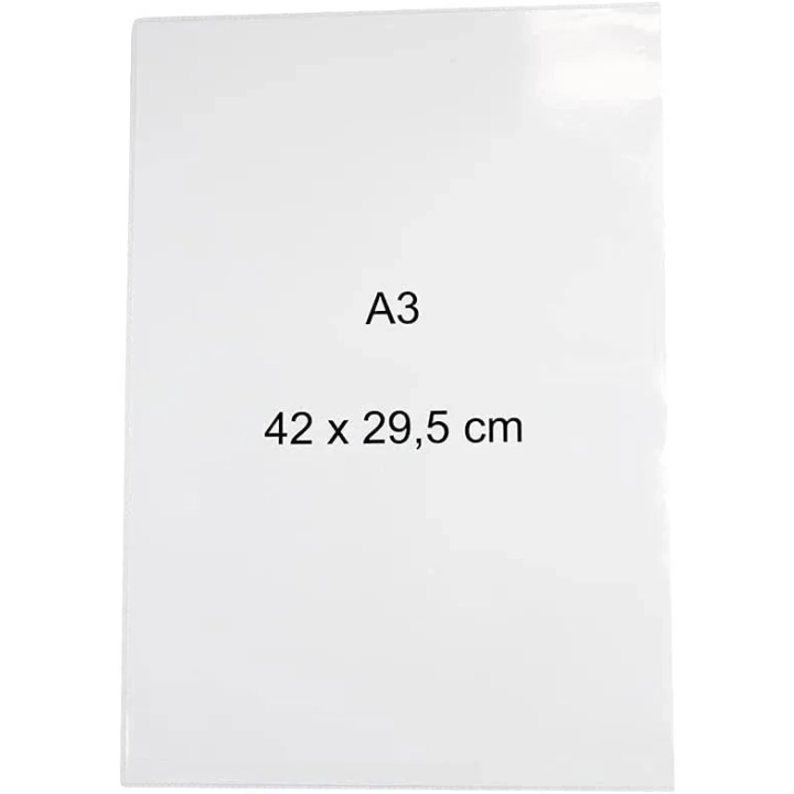 Kieszenie magnetyczne przezroczyste A3 297×420 mm 4 sztuki