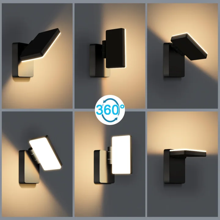 Lampa zewnętrzna LED Kingwen 40 W 3000 K IP65 czarna obracana 360° składana