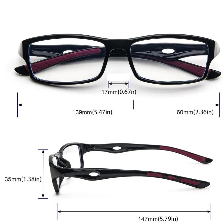 Okulary do czytania i komputera +3.00 KoKoBin TR90 antyblue zestaw 3szt