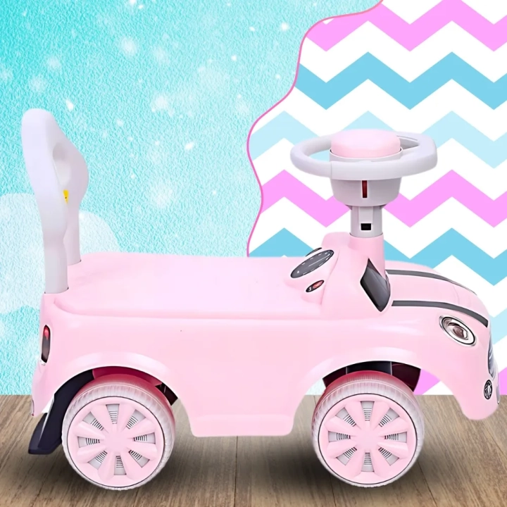 JEŹDZIK MINI COOPER CHODZIK PCHACZ KLAKSON RÓŻOWY DLA DZIECKA, DZIEWCZYNKI