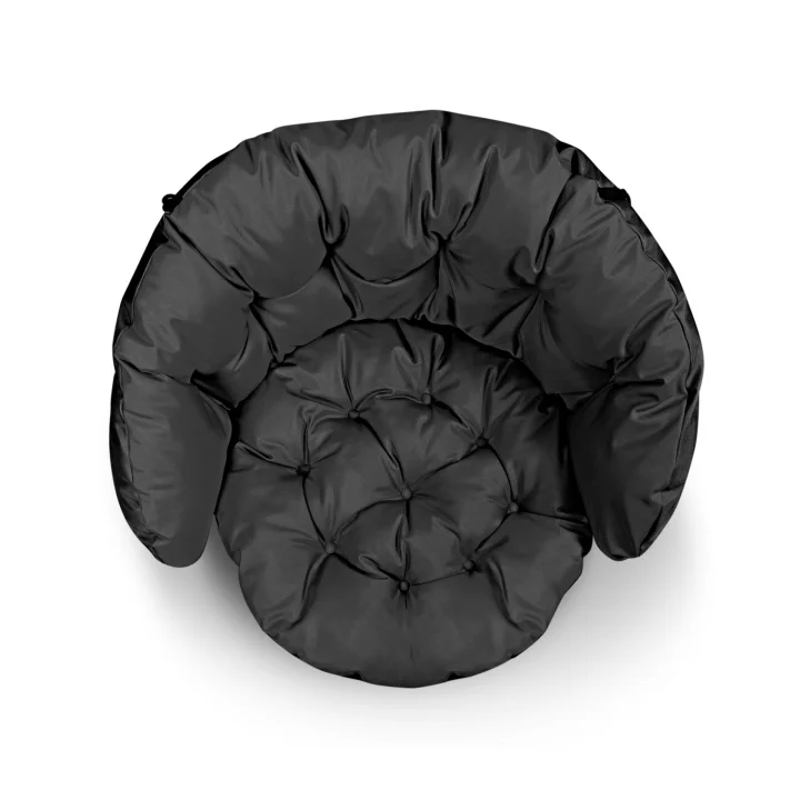 Zestaw ogrodowy 2x122x40cm + 190x40cm na krzesło kanapę huśtawkę meble rattanowe wodoodporny czarny