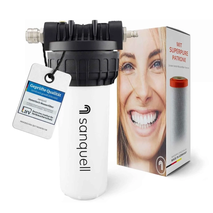 UŻYWANE Filtr pod zlew Sanquell premium 8 l/min usuwa ołów leki plastik