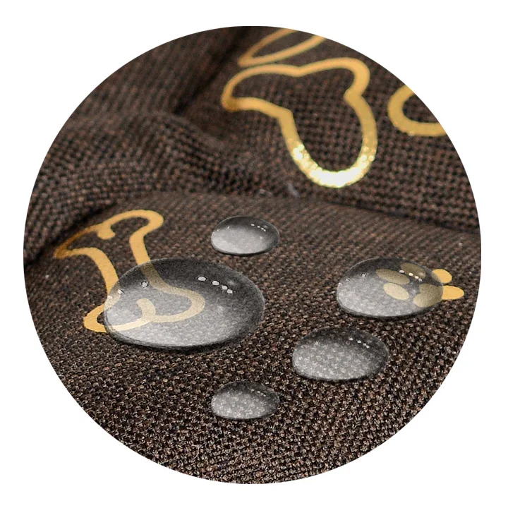 Legowisko dla psa poduszka PRESTIGE 120x80 cm wodoodporna kości złote