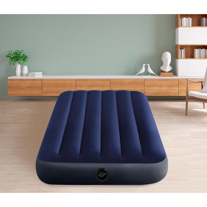 Materac dmuchany Intex Classic Downy Twin Dura Beam 191×99×25cm niebieski