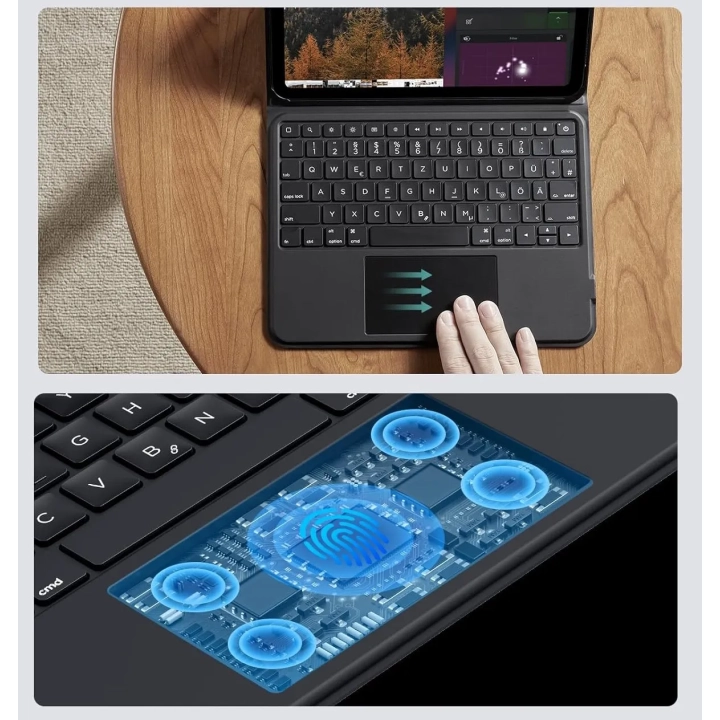 Etui na klawiaturę ESR 6B019 do iPada Pro 11'' 2024 QWERTZ, czarne, Powystawowy