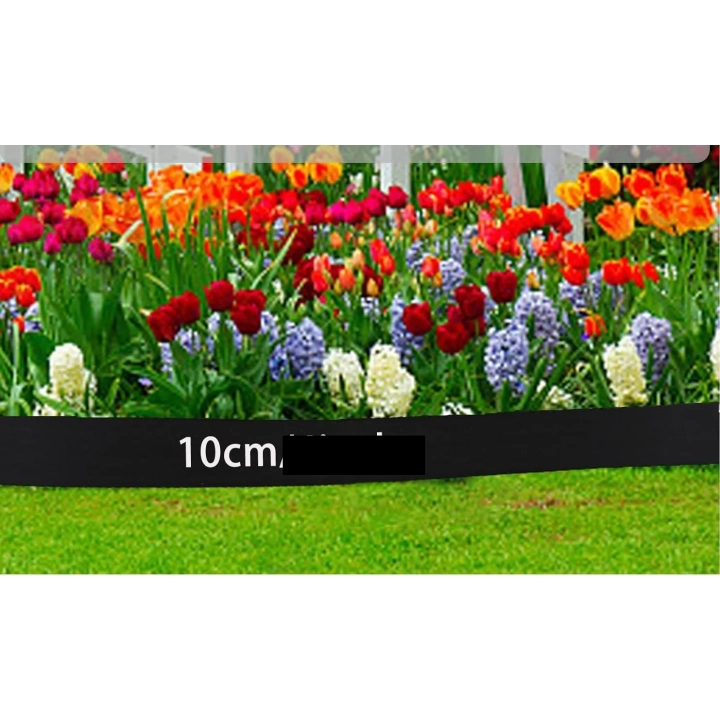Obrzeże trawnikowe elastyczne plastikowe 10x2000 cm czarne z 30 kotwami