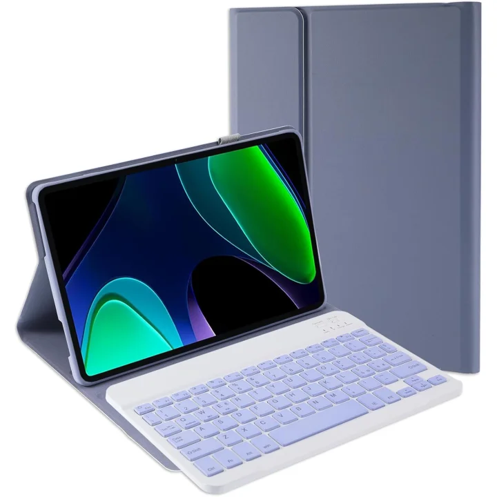 Etui z klawiaturą Jeloyutek dla Xiaomi Pad 6 11 cali, fioletowe
