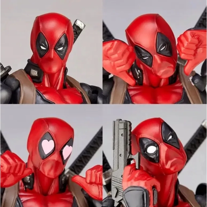 Figurka ruchoma DeadPool 15cm zestaw akcesoria ruchoma figurka z bronią i dodatkami, kolekcjonerska zabawka