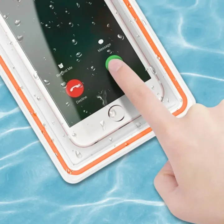 ETUI WODOODPORNE WODOSZCZELNE CASE NA TELEFON FLUORESCENCYJNE POMARAŃCZ