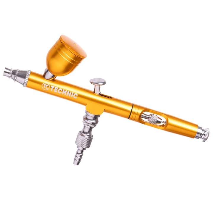 Aerograf Modelarski z Dyszą 0,3mm B-130 DOUBLE ACTION GOLD MINI Pistolet