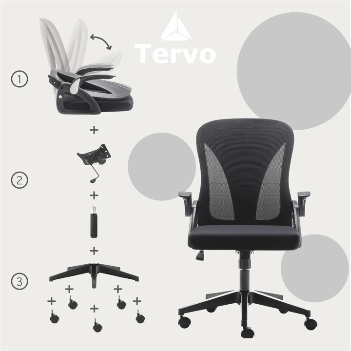 UŻYWANE Krzesło biurowe ergonomiczne Tervo S regulowane do pracy czarne