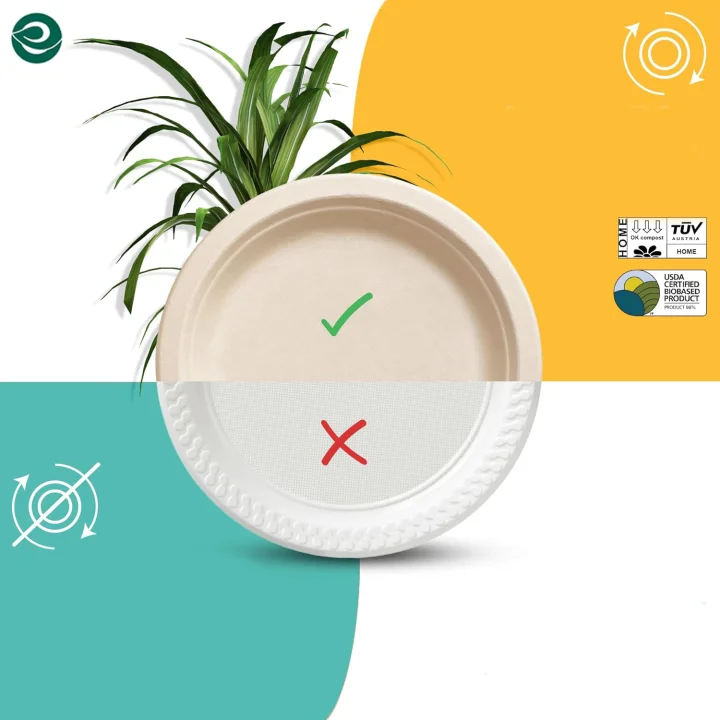 Talerzyki papierowe ECO SOUL 15cm biodegradowalne 1000 szt.