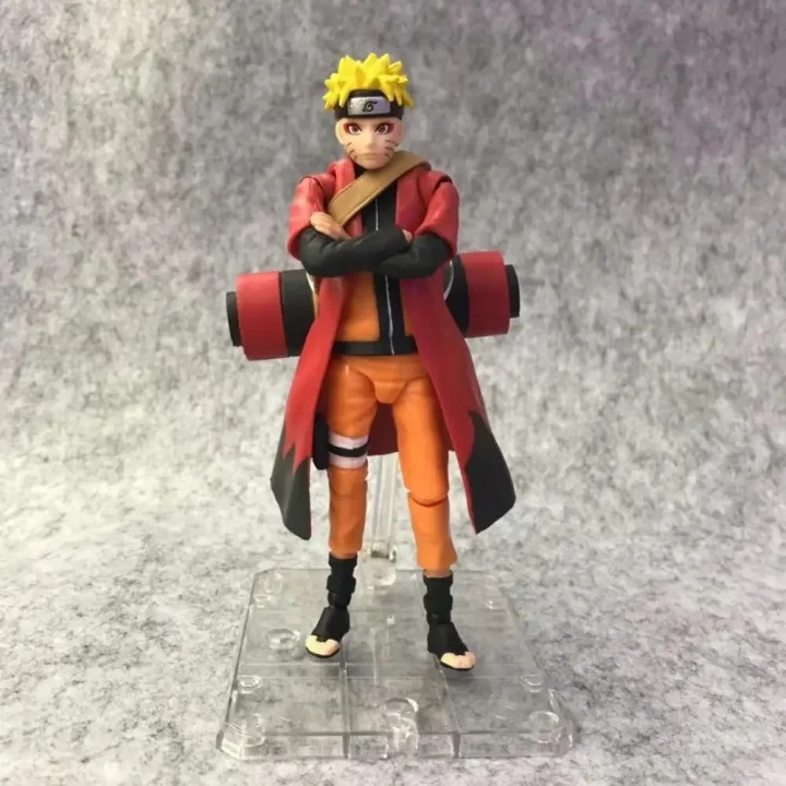 Figurka Naruto Uzumaki z zabezpieczeniem 15 cm kolekcjonerska postać z anime Naruto z podstawą i detalicznym wykonaniem