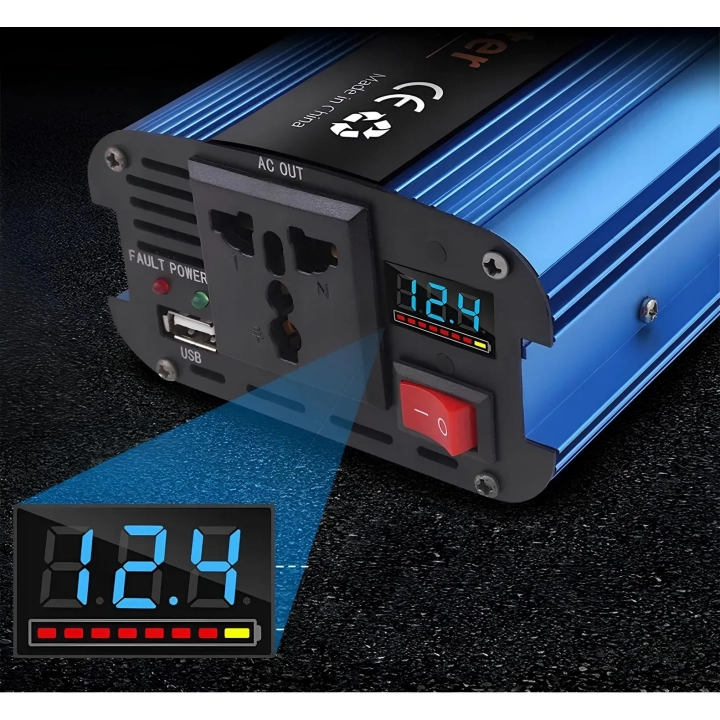 Przetwornica samochodowa o mocy 2600W (12V-220V) konwerter napięcia