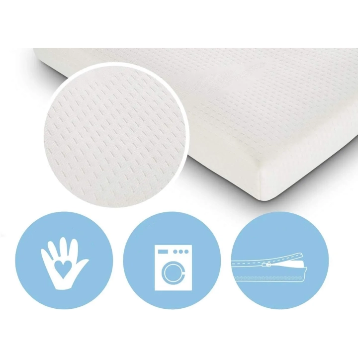 Materac dziecięcy Ecus Mini Cot 80 x 50 cm antyplagiocefalia hipoalergiczny